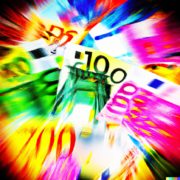 money in a abstract colorful way